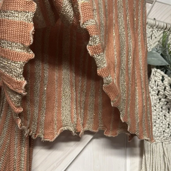 Free People Beach Bash Sweater Set Size Medium Peach Rare - Picture 6 of 9